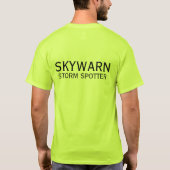 Logo de T-shirt de VERT de SÉCURITÉ de SKYWARN et (Dos)