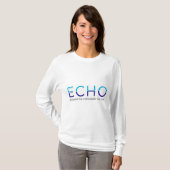 Logo de T-shirts ECHO féminin à long tamis (Devant entier)