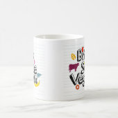 Logo de tasse végétalienne de taille de morsure (Centre)