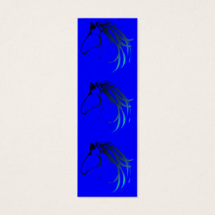 Logo de tête de cheval aux nuances du signet bleu