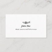 Logo de trompette - Carte de visite (Dos)