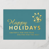 Logo de vacances joyeuses entreprise turquoise feu (Recto)