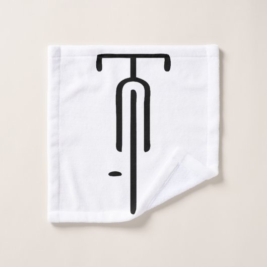 Logo de vélo minimum Rétro, Cyclisme et Louveur de (Gant de toilette)