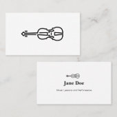 Logo de violon - Cartes de visite (Devant / Derrière)