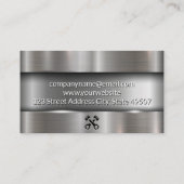 Logo de voiture Carte de visite industriel brossé  (Dos)