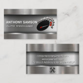 Logo de voiture Carte de visite industriel brossé  (Devant / Derrière)