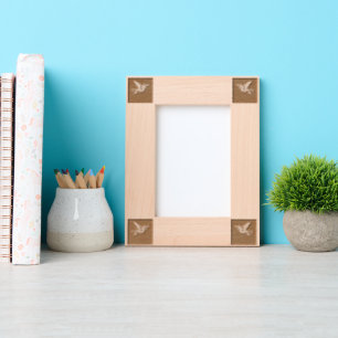 Logo de vol d'oiseaux Style de cadre Paysage natur