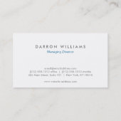 LOGO DE VOS INITIALES sur BLUE No. 2 Carte de visi (Dos)