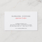 LOGO DE VOS INITIALES sur Carte de visite ROUGE (Dos)