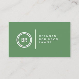 LOGO DE VOS INITIALES sur Carte de visite VERT N° 
