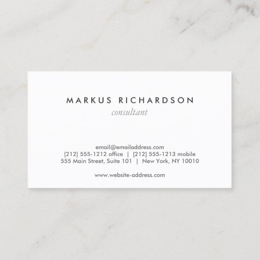 LOGO DE VOS INITIALES sur DK GRAY Carte de visite (Dos)