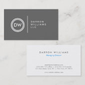 LOGO DE VOS INITIALES sur le Carte de visite GRAY  (Devant / Derrière)