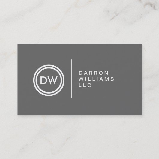 LOGO DE VOS INITIALES sur le Carte de visite GRAY  (Devant)