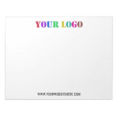 Logo de votre entreprise et Bloc-notes d'entrepris (Devant)