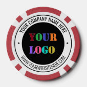 Logo de votre entreprise et jetons de poker de tex (Verso)