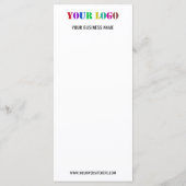 Logo de votre entreprise et menu Entreprise Texte (Dos)