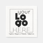 logo de votre entreprise + serviettes jetables en  (Devant)