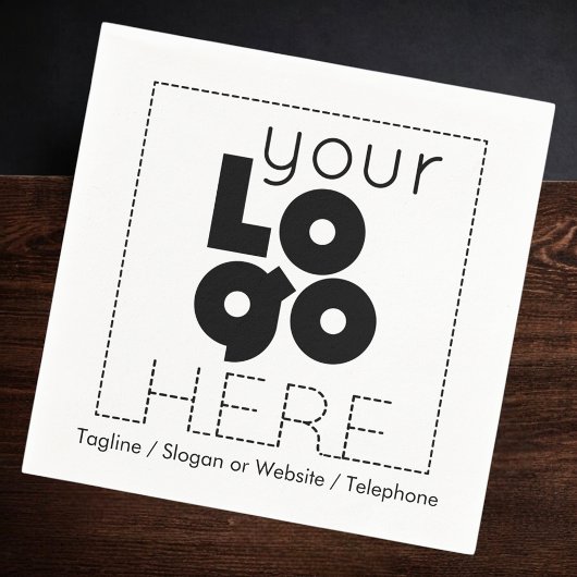 logo de votre entreprise + serviettes jetables en 