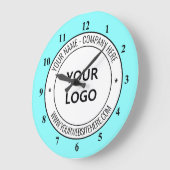 Logo de votre entreprise Texte Entreprise Horloge  (Angle)