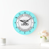 Logo de votre entreprise Texte Entreprise Horloge  (Maison)