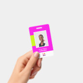 Logo d'employé moderne, Photo, Code QR, Badge nomi (Manuel / portable)