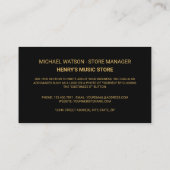 Logo d'enregistrement, Carte de visite de magasin  (Dos)