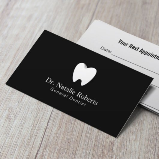 Logo dentaire dentaire Plain Noir Rendez-vous dent
