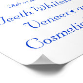 Logo Dentiste Poster Dent Blue Swirls Diamond (Coin)