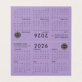 Logo d'entreprise 2026 Calendrier Employés Swag (Outside Unfolded)