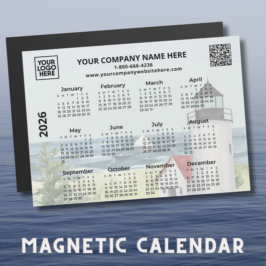 Logo d'entreprise 2026 Magnet Calendrier du phare