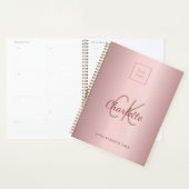 Logo d'entreprise à monogramme rose poudré (Devant avec enveloppe)