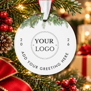 Logo d'entreprise Année Noël Moderne Verdure