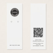 Logo d'entreprise avec carte d'affichage QR Code B (Devant & derrière)