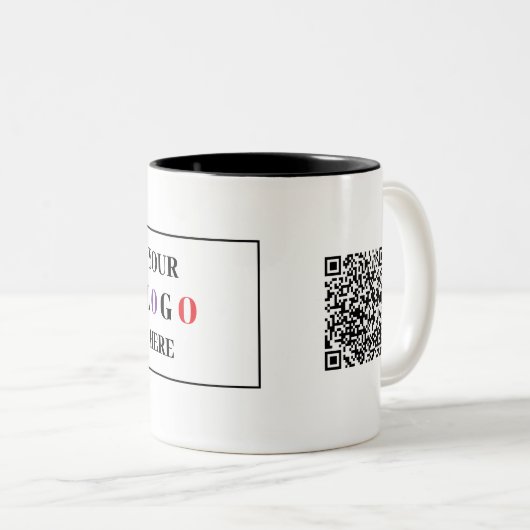 Logo d'entreprise avec code QR Mug (Devant droit)