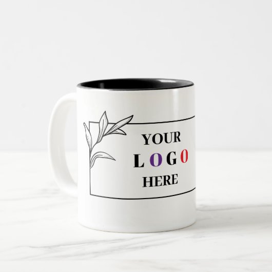 Logo d'entreprise avec code QR Mug (Devant gauche)