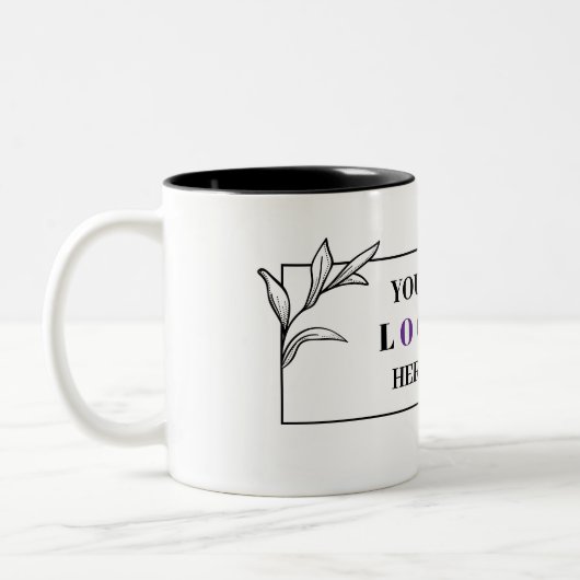 Logo d'entreprise avec code QR Mug (Gauche)