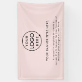 Logo d'entreprise | Bannière 5' Blush Pink Profess (Vertical)