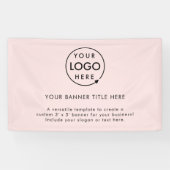 Logo d'entreprise | Bannière 5' Blush Pink Profess (Horizontal)