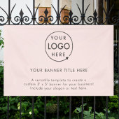 Logo d'entreprise | Bannière 5' Blush Pink Profess