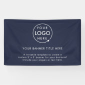 Logo d'entreprise | Bannière de 5' Navy Blue Profe (Horizontal)