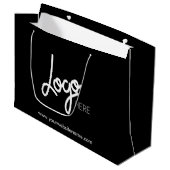 Logo d'entreprise Black Large Cadeau Sac (Devant Angle)
