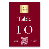 Logo d'entreprise blanc Bourgogne Numéro de table (Par défaut)