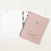 Logo d'entreprise Blush Pink élégant carnet de ren (Devant avec enveloppe)