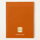 Logo d'entreprise brûlé orange élégant 2026 (Dos)