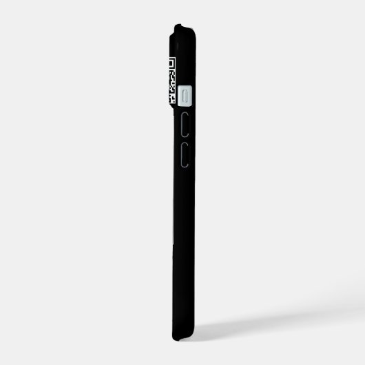 Logo d'entreprise Code QR Marque coque iphone noir (Côté gauche)