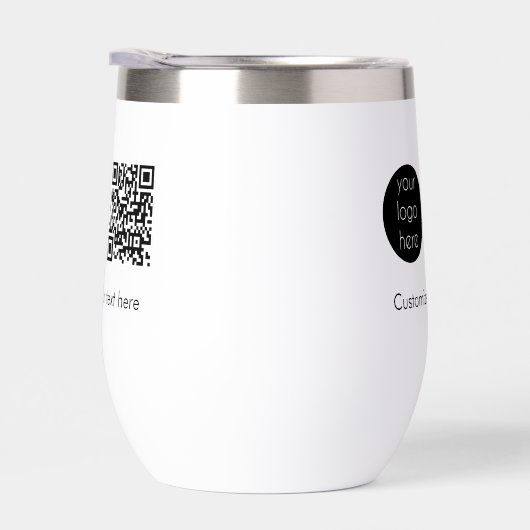 Logo d'entreprise Code QR promotionnel Texte (Droite)