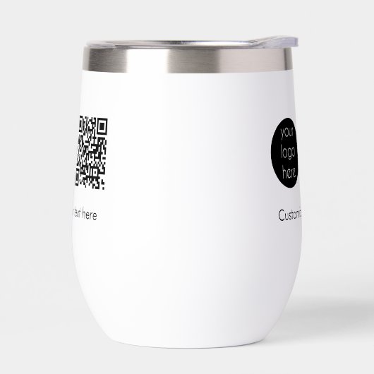 Logo d'entreprise Code QR promotionnel Texte (Gauche)