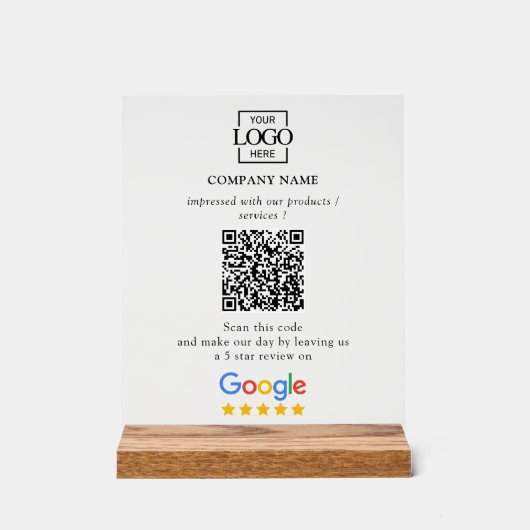 Logo d'entreprise de code QR de critiques Google p (Recto)