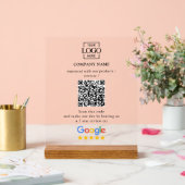 Logo d'entreprise de code QR de critiques Google p (Mariage)