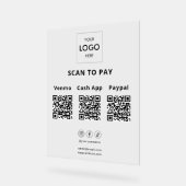 Logo d'entreprise de code QR de paiement sans cont (Angle)